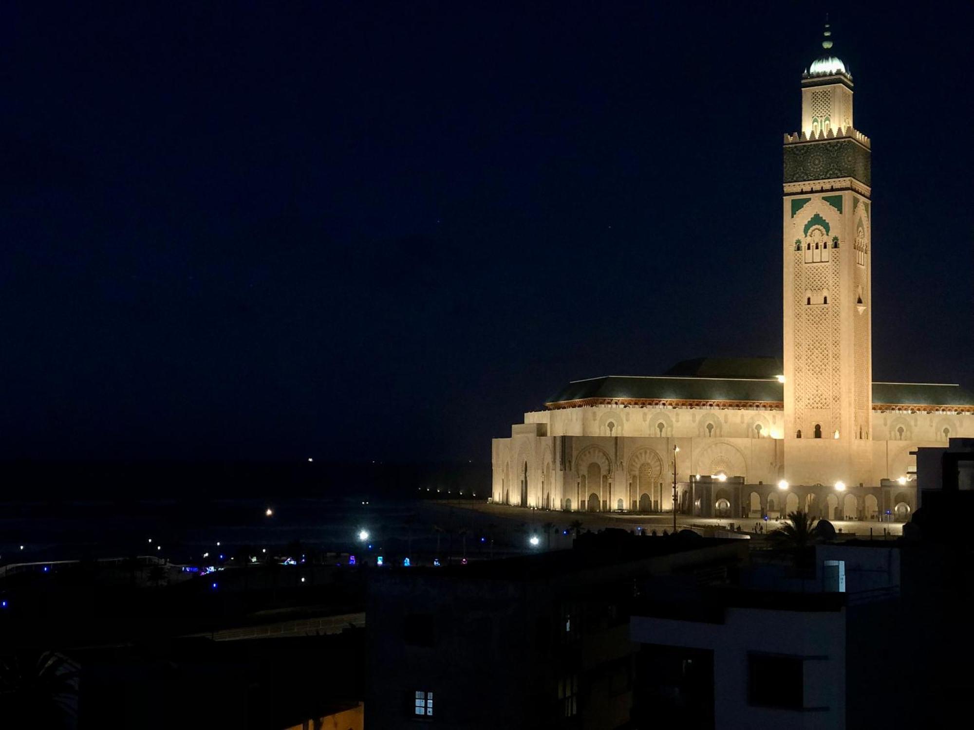 Bel Appartement Avec Une Belle Vue Sur La Grande Mosquee Hassan II Et La Mer Casablanca Buitenkant foto