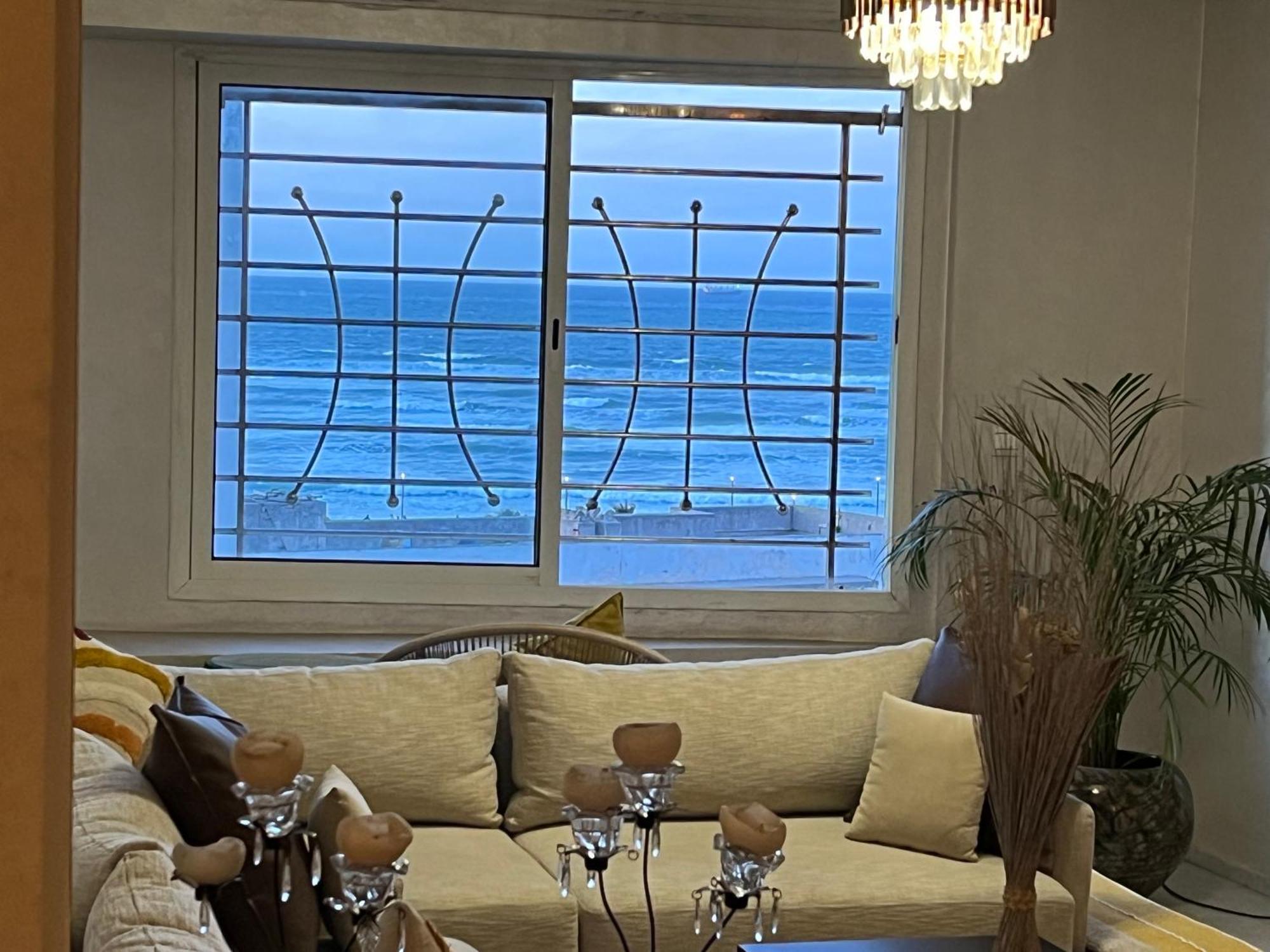 Bel Appartement Avec Une Belle Vue Sur La Grande Mosquee Hassan II Et La Mer Casablanca Buitenkant foto
